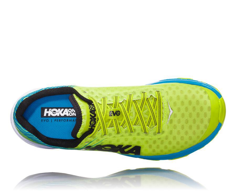 Hoka One One Hardloopschoenen Dames - Evo Carbon Rocket - Groen/Blauw - GS9254063